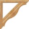 Ekena Millwork Funston Slat Rough Sawn Bracket w/ Offset Brace, Western Red Cedar, 6"W x 46"D x 46"H BKT0604X46X46FST06RWR - alternate 4